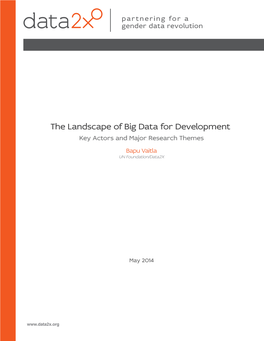 The Landscape of Big Data for Development Key Actors and Major Research Themes