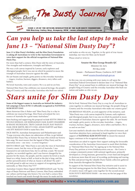 Stars Unite for Slim Dusty Day Some of the Biggest Names in Australia Are Behind the Industry Life He Lived