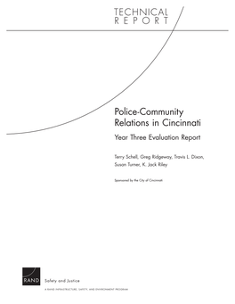 Police-Community Relations in Cincinnati Year Three Evaluation Report