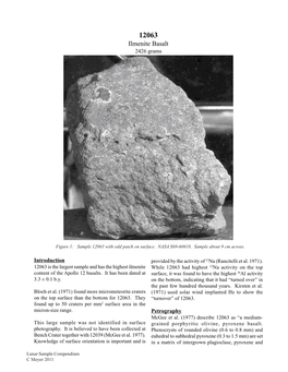 12063 Ilmenite Basalt 2426 Grams