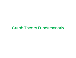 Graph Theory Fundamentals Undirected Graphs