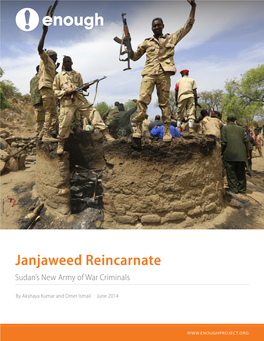 Janjaweed Reincarnate Sudan’S New Army of War Criminals