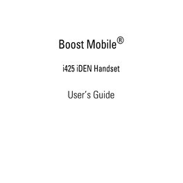 Boost Mobile® I425 Iden Handset