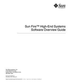 Sun Fire High-End Systems Software Overview Guide • November 2003 Preface