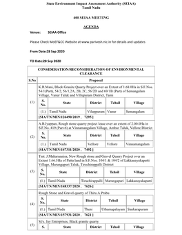 Tamil Nadu 400 SEIAA MEETING