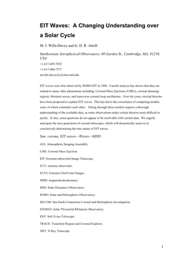 EIT Waves: a Changing Understanding Over a Solar Cycle