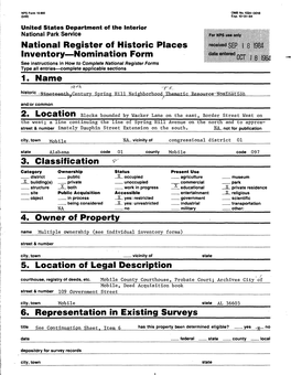 National Register of Historic Places Inventory Nomination Form 1