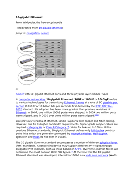 10-Gigabit Ethernet from Wikipedia, the Free Encyclopedia (Redirected