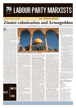 Zionist Colonisation and Armageddon As Israel Moves Further and Further to the Right, Moshé Machover Says Religious Fanatics Are Becoming Increasingly Influential