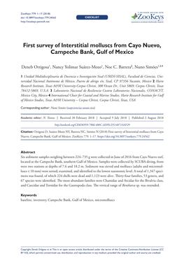 ﻿First Survey of Interstitial Molluscs from Cayo Nuevo, Campeche Bank, Gulf of Mexico