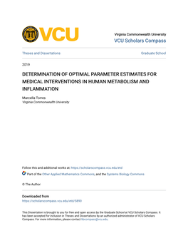 Determination of Optimal Parameter Estimates for Medical Interventions in Human Metabolism and Inflammation