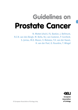 Guidelines on Prostate Cancer