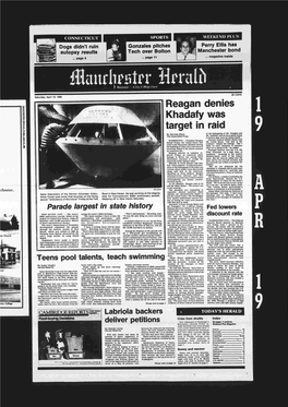 Reagan Denies Khadafy Was Target in Raid