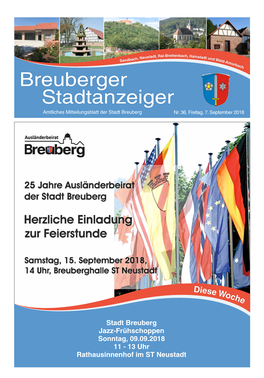 Breuberger Stadtanzeiger Amtliches Mitteilungsblatt Der Stadt Breuberg Nr