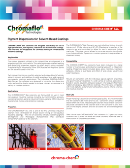 CHROMA-CHEM® 844 Pigment Dispersions for Solvent