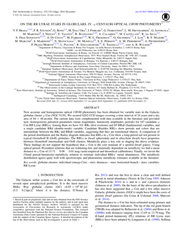 On the Rr Lyrae Stars in Globulars. Iv. Ω Centauri Optical Ubvri Photometry* V