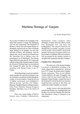 Maritime Heritage of Ganjam