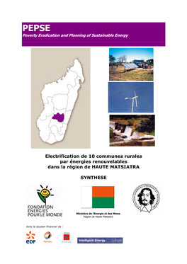 Electrification De 10 Communes Rurales Par Énergies Renouvelables Dans La Région De HAUTE MATSIATRA