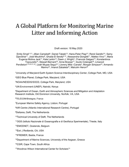 A Global Platform for Monitoring Marine Litter and Informing Action