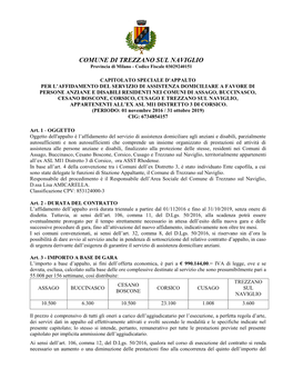 COMUNE DI TREZZANO SUL NAVIGLIO Provincia Di Milano - Codice Fiscale 03029240151