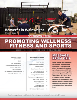 Promoting Wellness Fitness and Sports Volume 10, Issue 2 • June 2015 •