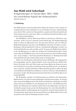 Aus Wald Wird Ackerland Kriegsrodungen Im Kanton Bern 1941 – 1946: Ein Umstrittenes Kapitel Der Anbauschlacht Raphael Singeisen