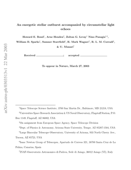 An Energetic Stellar Outburst Accompanied by Circumstellar Light