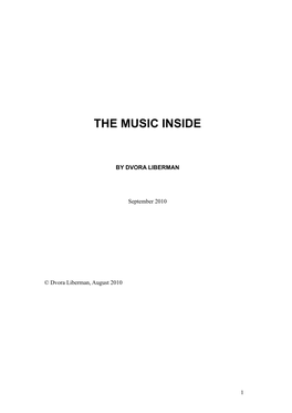 The Music Inside Play Script