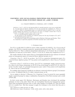 PATCHING and LOCAL-GLOBAL PRINCIPLES for HOMOGENEOUS SPACES OVER FUNCTION FIELDS of P-ADIC CURVES