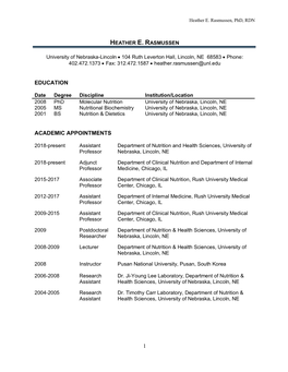 1 Education Academic Appointments