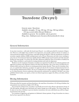 Trazodone (Desyrel)