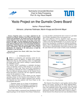 Yocto Project on the Gumstix Overo Board