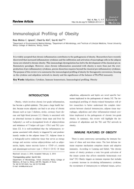 Immunological Profiling of Obesity