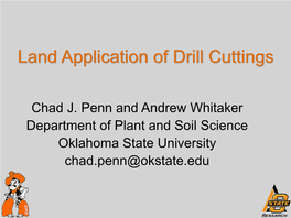 Land Application of Drill Cuttings and Fluids