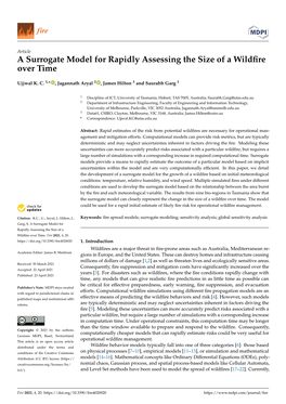 A Surrogate Model for Rapidly Assessing the Size of a Wildfire