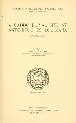 A Caddo Burial Site at Natchitoches, Louisiana