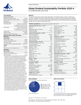 Global Dividend Sustainability Portfolio 2020-4 a Fundamental Unit Trust