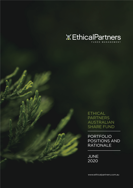 Ethical Partners Australian Share Fund