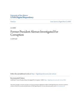 Former President Aleman Investigated for Corruption LADB Staff