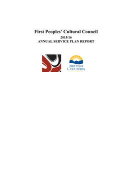 First Peoples' Cultural Council 2015/16 ASPR