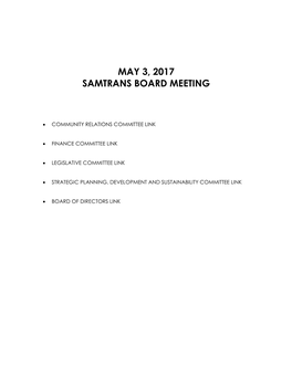 May 3, 2017 Samtrans Board Meeting