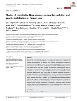 Shades of Complexity: New Perspectives on the Evolution and Genetic Architecture of Human Skin