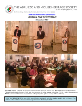 AMHS NOTIZIARIO March 2017