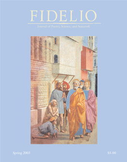 Fidelio, Volume 12, Number 1, Spring 2003