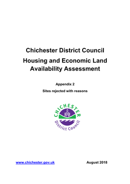 Chichester District Council Housing and Economic Land Availability Assessment