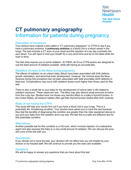 CT Pulmonary Angiography During Pregnancy Eng