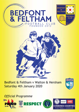 Bedfont & Feltham V Walton & Hersham 04.01.2020