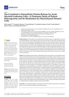 The Constitutive Extracellular Protein Release by Acute Myeloid