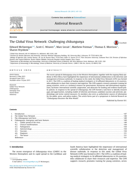 Challenging Chikungunya ⇑ Edward Mcsweegan A, , Scott C