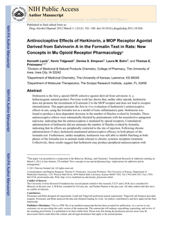 NIH Public Access Author Manuscript Drug Alcohol Depend